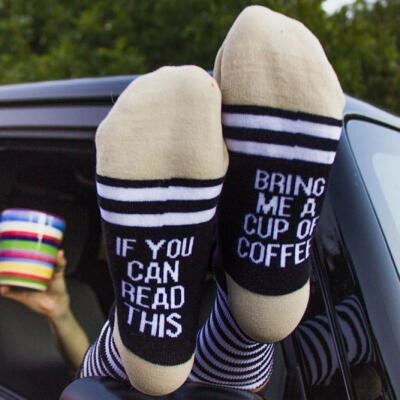 

Unisex wine socks If You can read this Bring Me a Cup of Coffee Women Socks