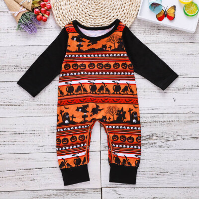 

Toddler Baby Girls Boys Cartoon Print Romper Jumpsuit Halloween Costume Outfits