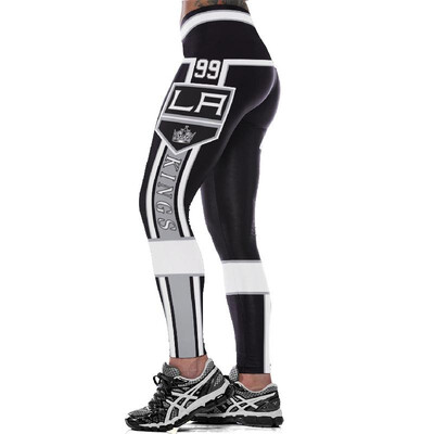 

Factory direct digital printing American football team fashion high waist was thin 9 points leggings Aslgs0116 Photo