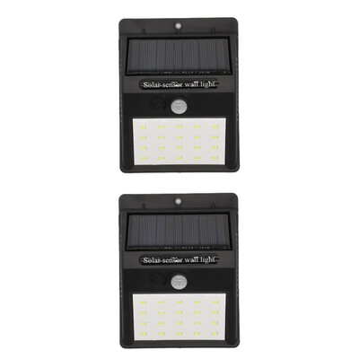 

fangtexi S001 Light Control Infrared Induction Solar Power Wall Lamp for Outdoor 2PCS