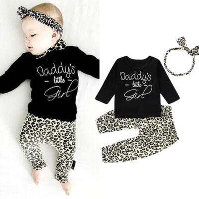 

US Stock Newborn Baby Girl Clothes Romper Shirt TopPants Leggings Outfits Set