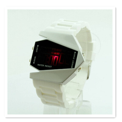 

2018 Korean students electronic cool aircraft watch fashion creative watch fighter LED sports luminous waterproof watch