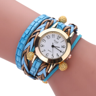 

New Golden Lychee Pendant Braided Bracelet Watch