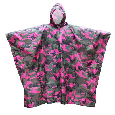 

Lixada 3 in 1 Multifunctional Outdoor Military Travel Camouflage Raincoat Poncho Backpack Rain Cover Waterproof Tent Mat Awning Mo