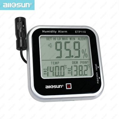 

Digital Indoor Thermo-Hygrometer Humidity&Temperature Monitor Alarm large LCD display Dew Point Tester All Sun ETP110