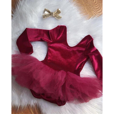 

Newborn Kid Baby Girls Romper Tulle Dress Skirt Bodysuit Jumpsuit Outfit Clothes