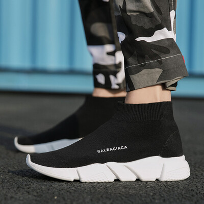 

Explosive models breathable socks sports shoes flying woven mens shoes bright color sets of feet casual shoes mens running