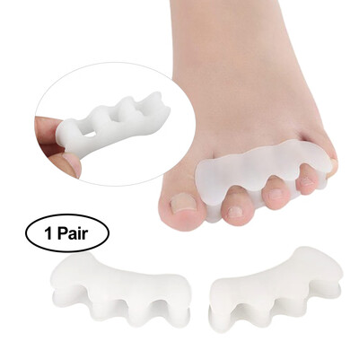 

1 Pair Toe Separators Straightener Three Holes Toe Spacers Corrector Foot Care Tool for Men&Women