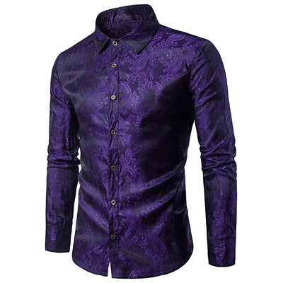 

Casual Long Sleeve Paisley Vintage Shirt
