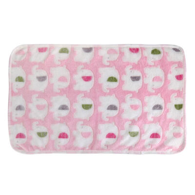 

Elephant Print Dogs Soft Warm Blanket Pets Coral Plush Sleeping Kennel Mat