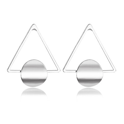 

2 New Mode Style Jewelry Simple Copper Irregular Polygon Stud Earring Gift For Women Girls Fashion Birthday Fashion Gifts