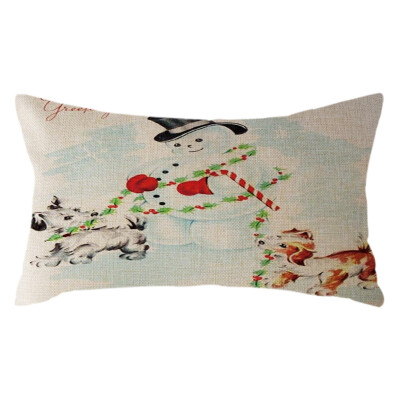 

Tailored Christmas Home Decor Office Sofa Cushion Rectangle Pillow Festive Pillowcase