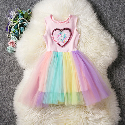 

Toddler Kids Baby Girls Sleeveless Tulle skirt Princess Party Dresses Clothes