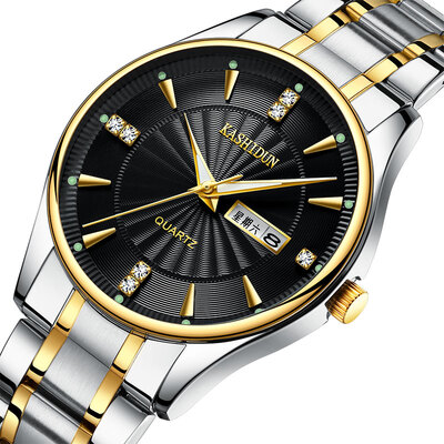 

Cashiton Genuine Watch Mens Commercial Quartz Watch Mens Watch Couples Fashion Womens Surface Waterproof Fine Steel Bar Mens W