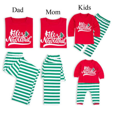 

UK XMAS PJs Family Matching Adult Women Kids Christmas Nightwear Pyjamas Pajamas