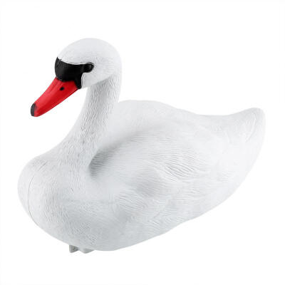 

Greensen Garden Decorations Simulated Cute Exquisite White Swan Decorative Tool Hunting Baits