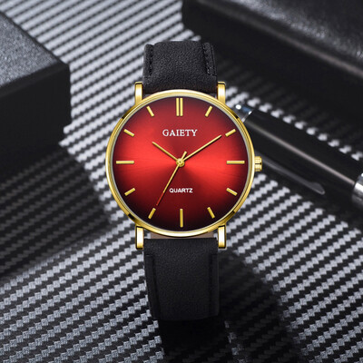 

〖Follure〗Fashion Simple Casual Mens Watch Business Leather With Strap Mens Watch