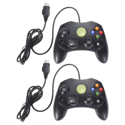 

Lot 2 Black Wired Controller Game Pad for Microsoft XBOX  Type 2