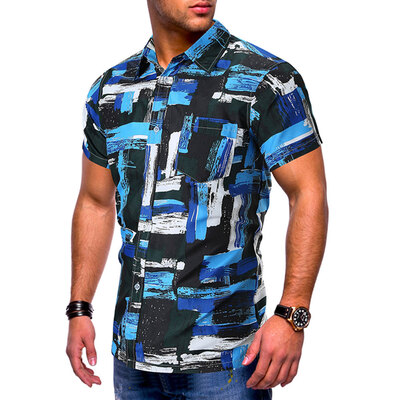 

Oil Painting Printed Short Sleeves Shirt