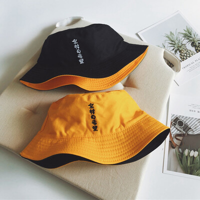 

8 Colors Harajuku Unisex Women Men Breathable Double-Sided Cotton Bucket Hat Summer Outdoor Hiking Fishing Sun Hat