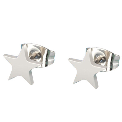 

1 Pair Fashion Lovely Geometric Pentagram Stainless Steel Stud Earring For Women