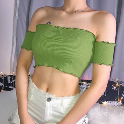 

Summer Women Off Shoulder Tank Top Casual Vest Blouse Sleeveless Crop Tops Shirt