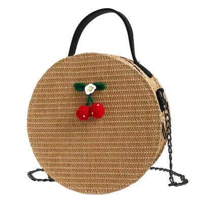 

2019 Fashion Round Straw Bags Summer Style Women Handbags Bohemian Rattan Crossbody Bags Handmade Woven Beach Circular Bags T20
