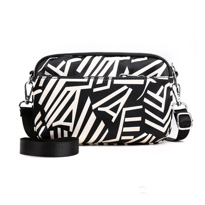 

Mini small cloth bag oblique Bag Small fresh multi-layer nylon single shoulder bag portable leisure printing bag