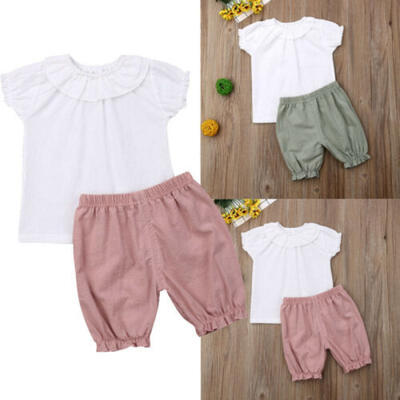 

Baby Kids Girl Summer Outfits Toddler Top Shirt Pants Shorts Clothes Set 100New