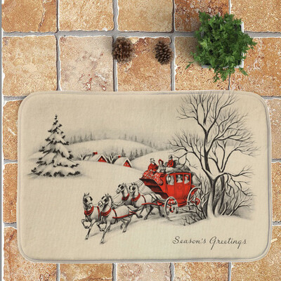 

Gobestart Merry Christmas Welcome Doormats Indoor Home Carpets Decor 40x60CM