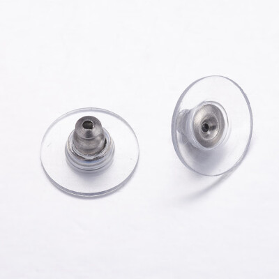 

304 Stainless Steel Earring Ear Nuts Stainless Steel Color 115x115x6mm Hole 1mm