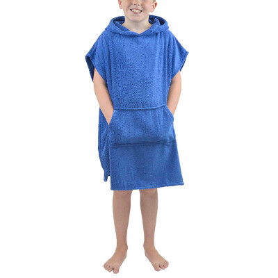 

Toddler Boys&Girls Solid Hooded Flannel Bathrobes Towel Night-Gown Sleepwear