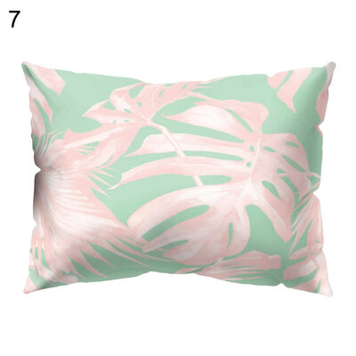 

Multicolor Eucalyptus Leaf Cactus Peony Pillow Case Cushion Cover Home Decor