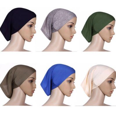 

Womens Under Scarf Tube Bonnet Cap Bone Islamic Head Cover Hijab Hair Wrap