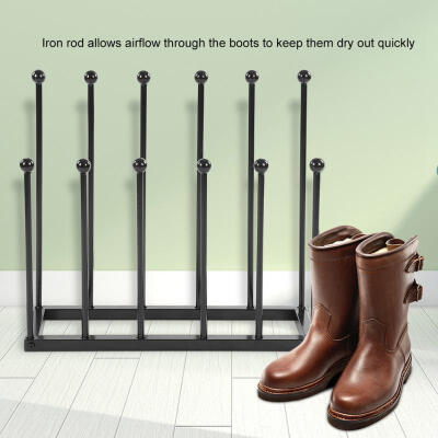 

Greensen Iron Boot Shoe Rack Holder Space-saving Rack for 6 pairs Boot Shoes Storage Organizer