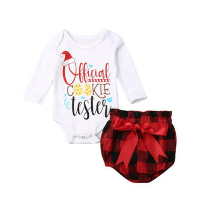 

2PCS Newborn Baby Girl Xmas Outfits Clothes Tops RomperTutu Shorts Pants Set UK