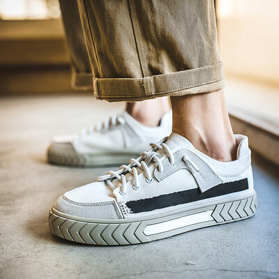 

Korean version of mens shoes summer casual canvas sneakers autumn personality all-round student trendy shoes