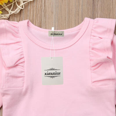 

3Pcs Casual Toddler Baby Girls Long Sleeve Tops Romper Floral Pants Outfit Set Newborn Set