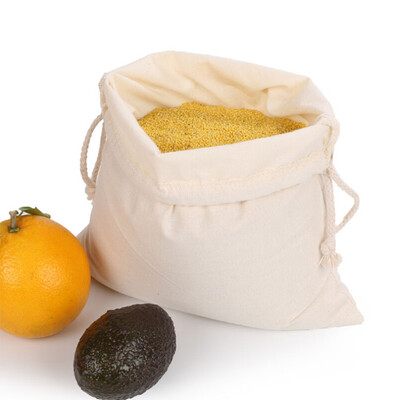 

〖Follure〗Drawstring Bundle Cotton Bag Supermarket Bread Fruit And Vegetable Shopping Bag