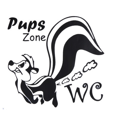 

Pups Zone Toilet Cartoon Wall Stickers Removable DIY Door Wall Poster