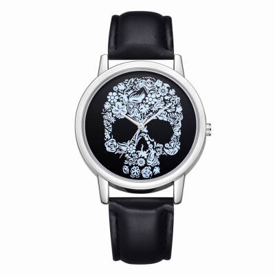 

Fanteeda FD110 Women Unique Skull Dial Leather Band Quartz Wrist Watch