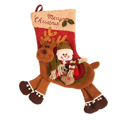 

Christmas Gift Socks Santa Snowman Riding Deer Christmas Gift Bags Candy Bags Christmas Decorations
