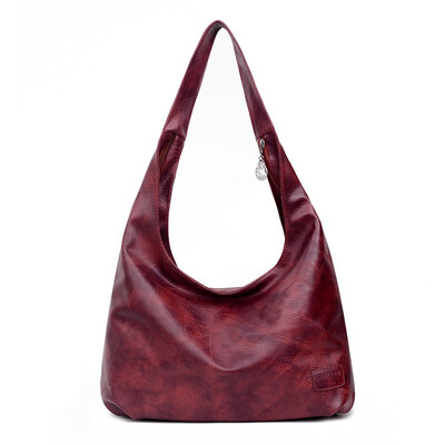 

Tailored Fashion Womens Outdoor Solid Color Large Capacity Leather Handbag Shoulder Bag