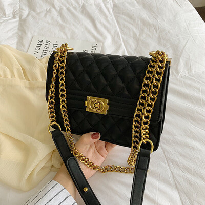 

Ins girl texture Linger chain bag womens new 2019 Korean version of a single - shouldered small square bag
