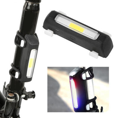 

Greensen Three-color USB Rechargeable Bicycle Lamp Bike Taillight Safety Warning Night Riding Rear Light