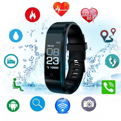 

115PLUS Color Smart Band Bracelet Sport Fitness Tracker 096in TFT Display Heart Rate Sleep Monitor Call Reminder Pedometer Wristb