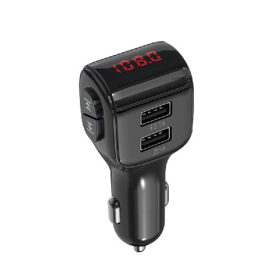 

A01 BT50 Version Car Kit MP3 Wireless FM Transmitter Dual USB Charger Handsfree Support Black