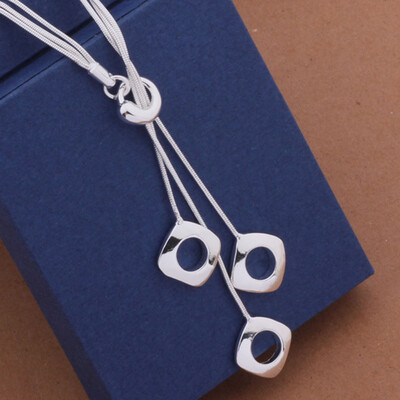 

Household OFD Elegant Multi Necklace Heart Hollow Ball Round Necklace Silver Plated Long Necklace