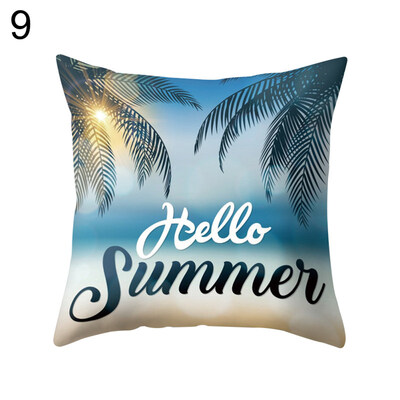 

Coconut Tree Sunset Pillow Case Sofa Waist Throw Cushion Cover Home Decoration