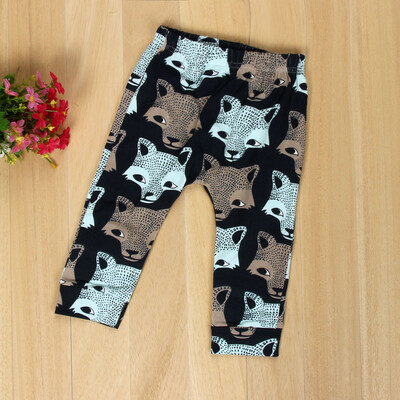 

Newborn Baby Boys Girls Wolf Print Harem Pants Children Trousers Clothes